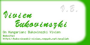 vivien bukovinszki business card